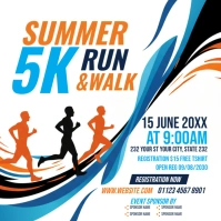 Summer 5k Run Square (1:1) template