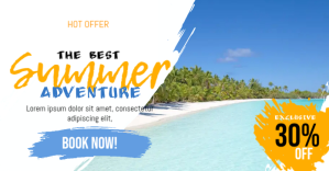 Summer Adventure Social Media Template Facebook Shared Image