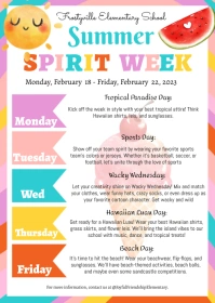 summer Appreciation Week Itinerary Flyer A6 template