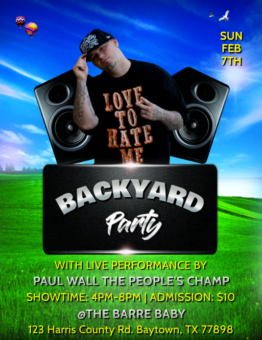 Copy of SUMMER BACKYARD PARTY FLYER TEMPLATE PosterMyWall