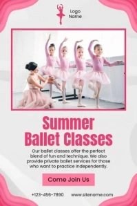 Summer Ballet Classes Poster template