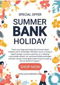 Summer Bank Holiday A4 template