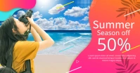 Summer Banner Sale Facebook Shared Image template