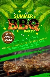 SUMMER BBQ PARTY Halfbladsy Breed template