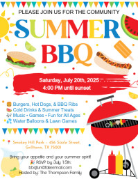 Summer BBQ Party Flyer template