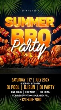 Summer Bbq Party Instagram Story template