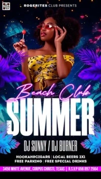 Summer Beach Club Historia de Instagram template