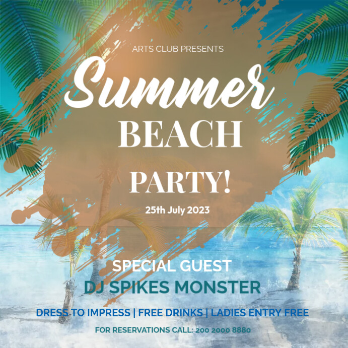 summer beach part Template | PosterMyWall summer beach part Template | PosterMyWall