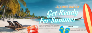 Summer Beach Party Banner Template Facebook Omslag Foto