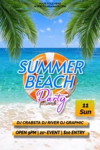 Summer Beach Party Affiche template