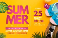 summer beach party Etichetta template