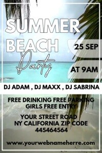 Summer Beach Party Poster template