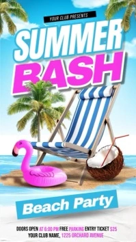 summer beach party Instagram Story template