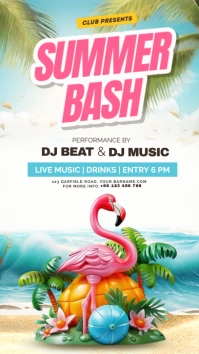 summer beach party Instagram-Story template