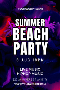 SUMMER BEACH PARTY Poster template