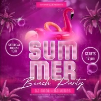 SUMMER BEACH PARTY EVENT DESIGN TEMPLATE Square (1:1)