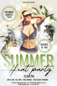 SUMMER BEACH PARTY EVENT DESIGN TEMPLATE Poster