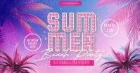 Summer Beach Party  Facebook Shared Image tem template