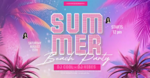 Summer Beach Party  Facebook Shared Image tem template