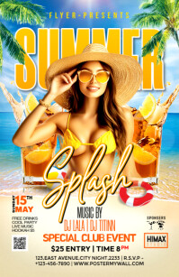 Summer Beach Party Flyer Boulevardzeitung template