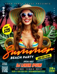 Summer Beach Party Flyer template