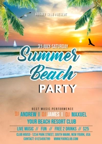 Summer Beach Party Flyer Temp A1 template