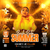 Summer Beach Party Instagram Post Video Iphosti le-Instagram template