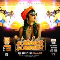 Summer Beach Party Instagram Post Video template