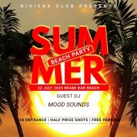 Summer Beach Party Instagram Post Video Template
