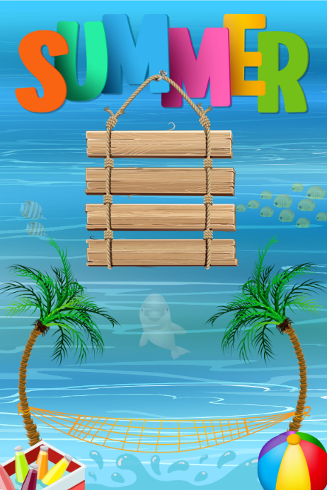 Summer Beach Party Pool Water Vacation Shell Fest Ball