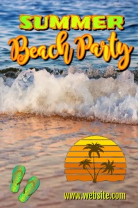 Summer Beach Party Poster template