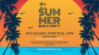 Summer Beach Party Template Digitale display (16:9)
