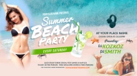 Summer Beach Party Twitter Post Twitter-opslag template