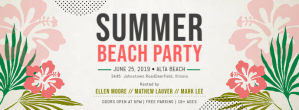 Summer Beach Pool Party Facebook Cover template
