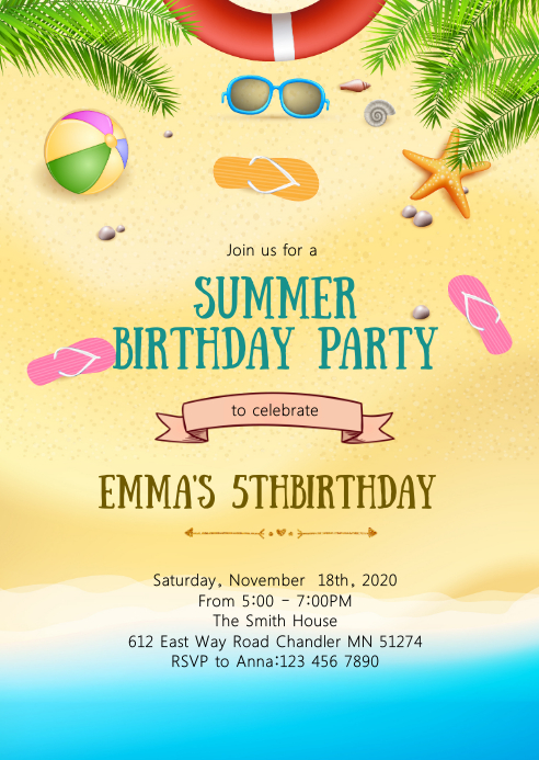 Summer Beach Pool Party Invitation Template Postermywall Summer Beach Pool Party Invitation Template Postermywall