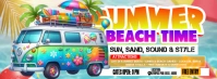 Summer Beach Time Travel Fotografia de capa do Facebook template
