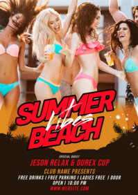 Summer Beach Vibes A1 template