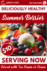 Summer Berries Poster Ad template