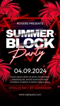 Summer Block Party Instagram-Story template