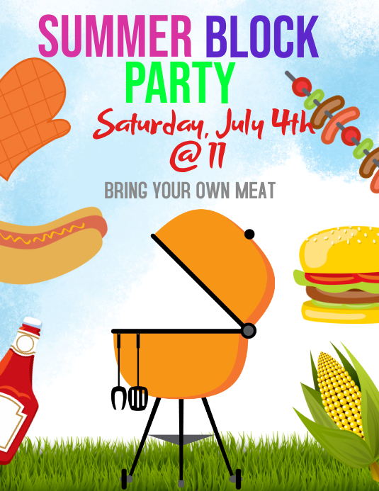 Summer Block Party Template PosterMyWall