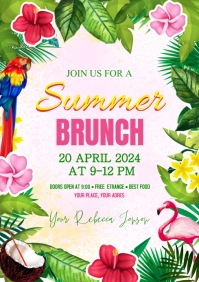 Summer Brunch A2 template