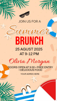 Summer Brunch Instagram Story template