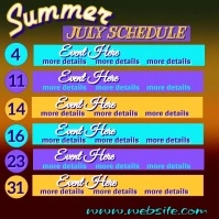 Summer Calendar Video Square (1:1) template