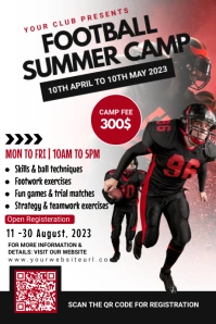 summer camp, football camp Tumblr Graphic template