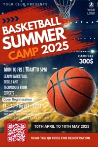 summer camp, football camp Illustration Tumblr template