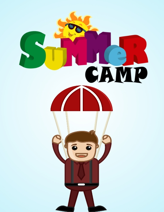 summer camp, para club Flyer (US Letter) template