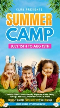 summer camp, scout Instagram Story template