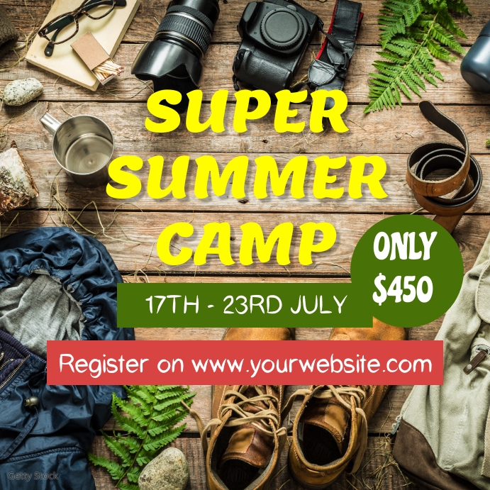 Effective Example Ad Camp Summer Camp Ad Template | PosterMyWall