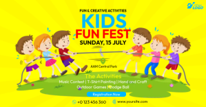 Summer Camp Ad Template Изображение, которым поделились на Facebook