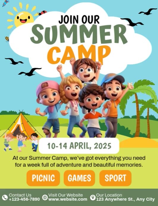 Effective Example Ad Camp Summer Camp Ads Template | PosterMyWall